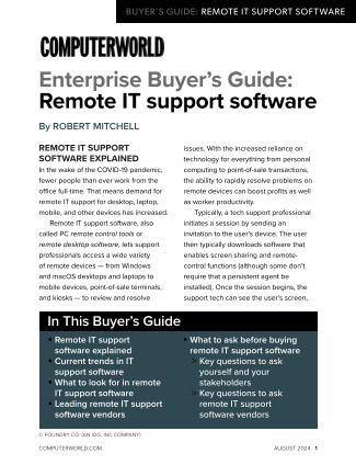 Download our remote IT support tools enterprise buyer’s guide